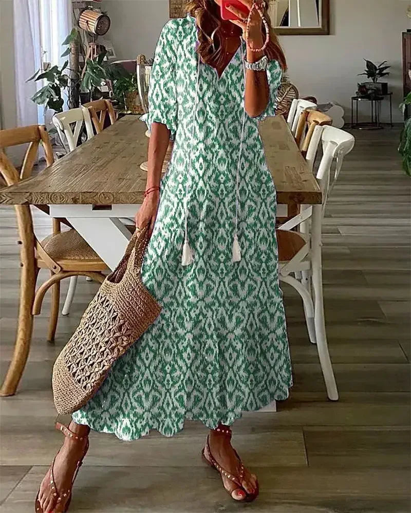 Andrea - Boho Dress with Tummy Coverage