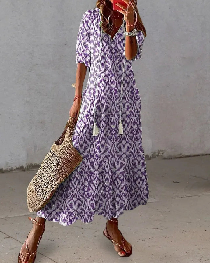 Andrea - Boho Dress with Tummy Coverage