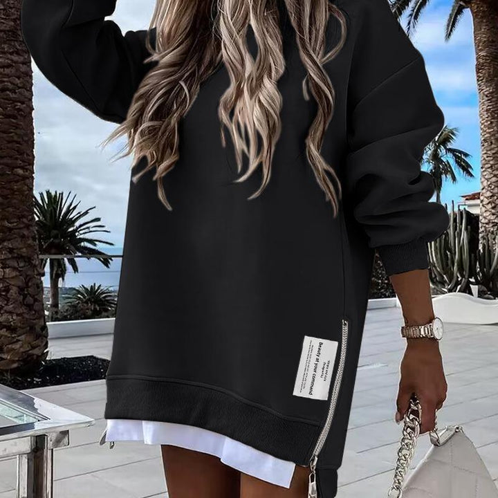 RODNEY™ - Cozy Long Sleeve Pullover Side Zipper Sweatshirt
