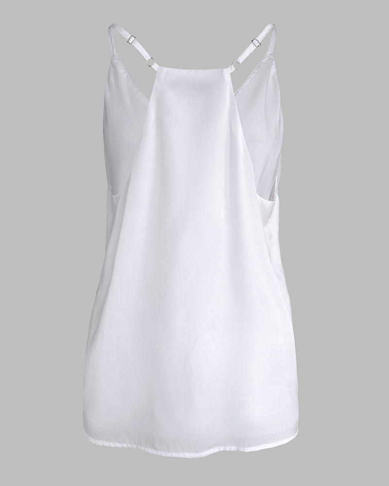 Halter Sleeveless Wrap Tank Top