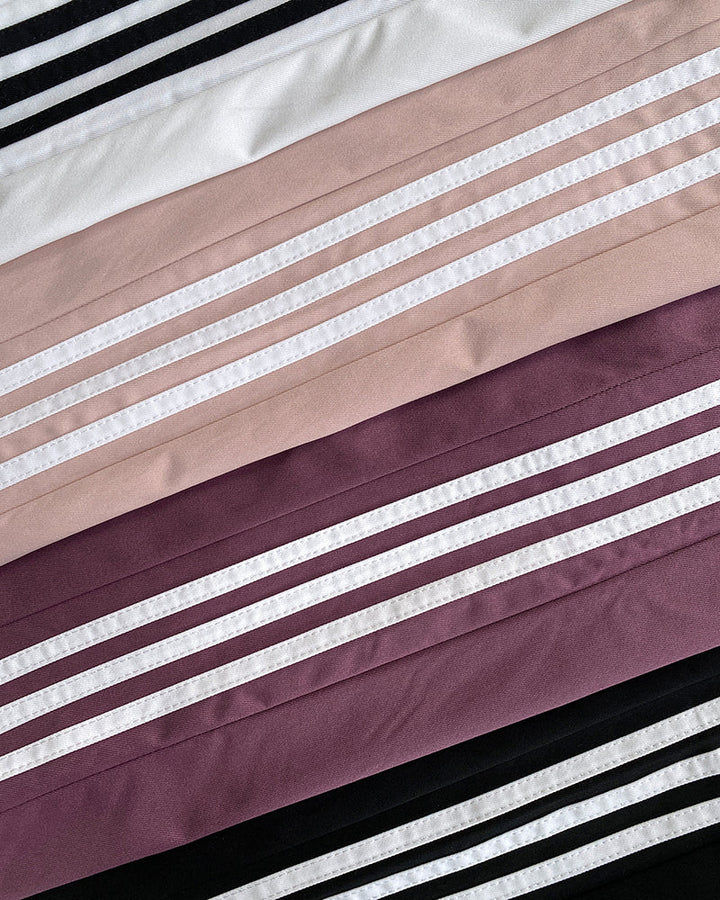 Contrast Side Striped Zipper Fly Stretchy High Waist Pants Flap Pockets Design Double Waistband Cargo Pants