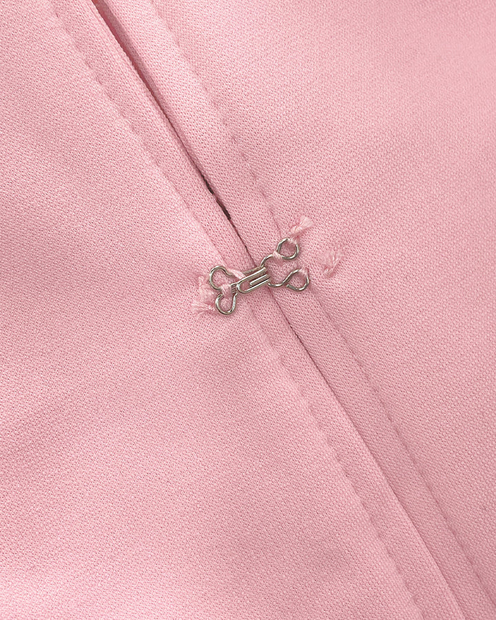 Stand Collar Frog Front Button Long Sleeve Fake Pockets Coat Casual Jackets