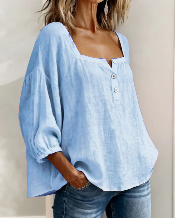 Elena | Elegant Ruffle Sleeve Blouse