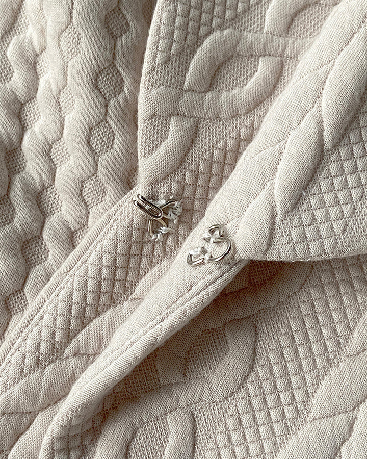Shawl Collar Long Sleeve Cinched Waist Open Front Jacket Casual Flared Hem Cable Textured Jacquard Coat