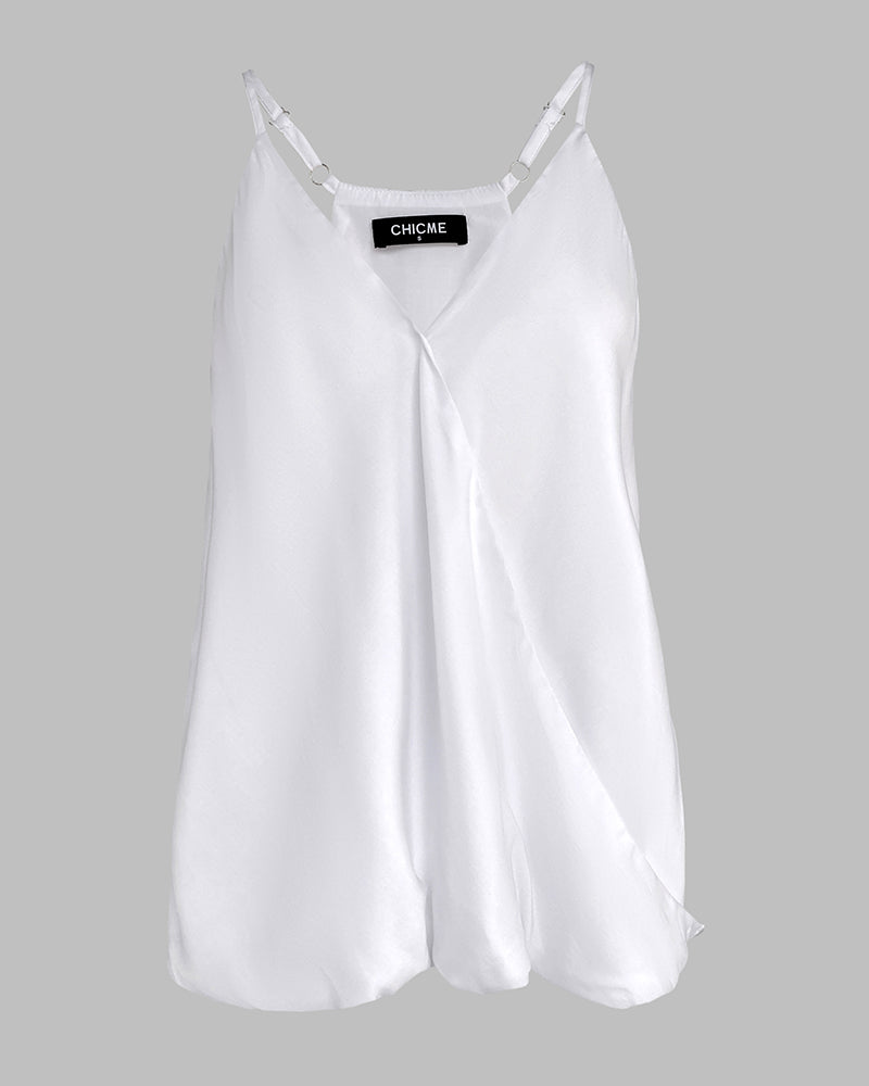 Halter Sleeveless Wrap Tank Top