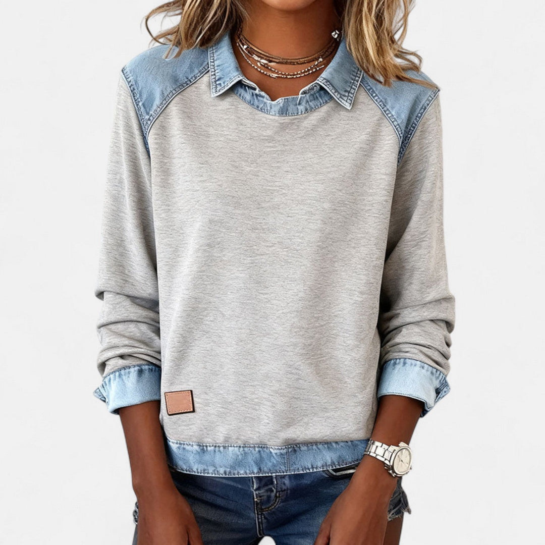 Evelyn – Timeless Chic Long-Sleeve Blouse