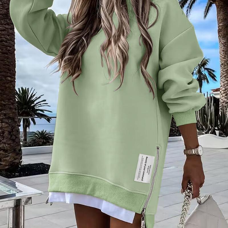 RODNEY™ - Cozy Long Sleeve Pullover Side Zipper Sweatshirt