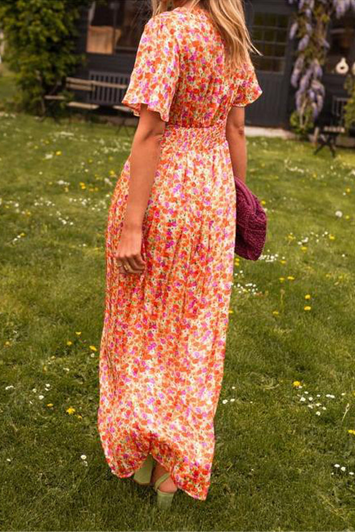 Pauline - Long Dress with Floral Design