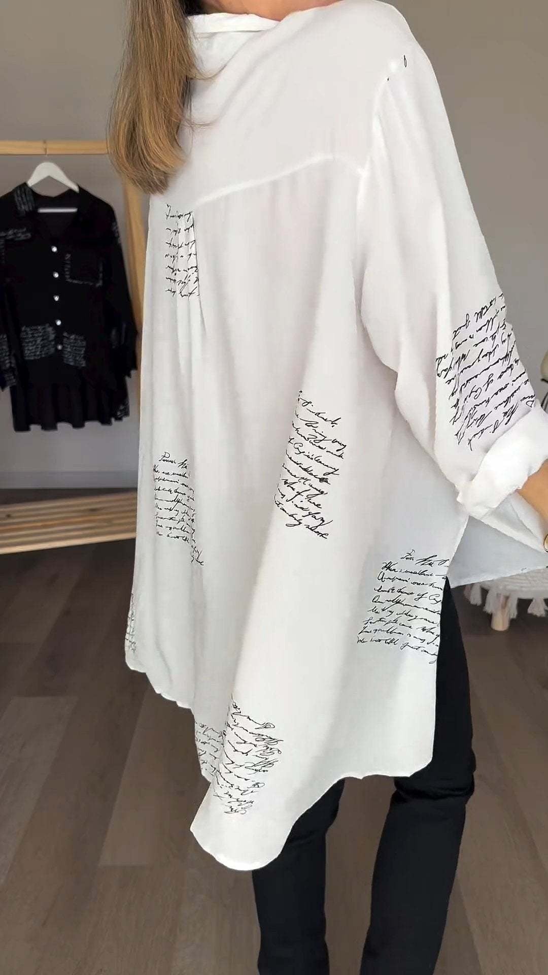 Tiemona – Script Button-Up Shirt