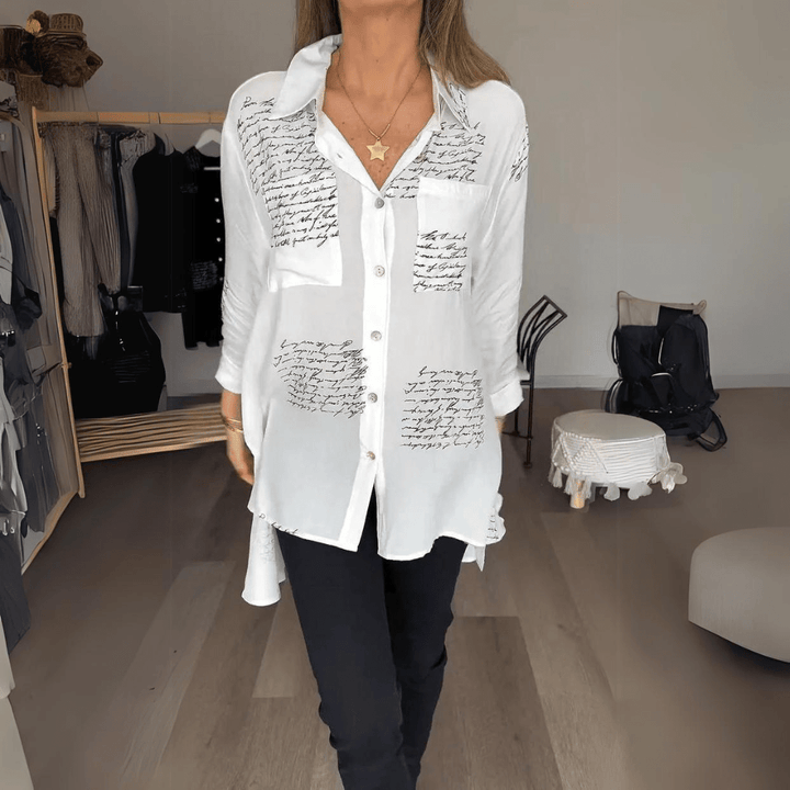 Tiemona – Script Button-Up Shirt