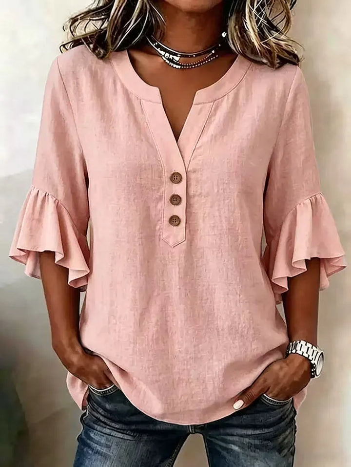 Mila | Elegant Ruffle Sleeve Blouse