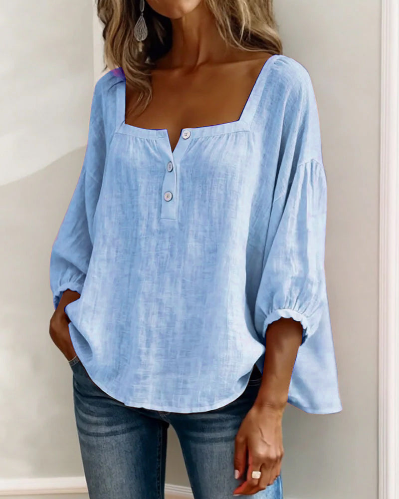 Elena | Elegant Ruffle Sleeve Blouse