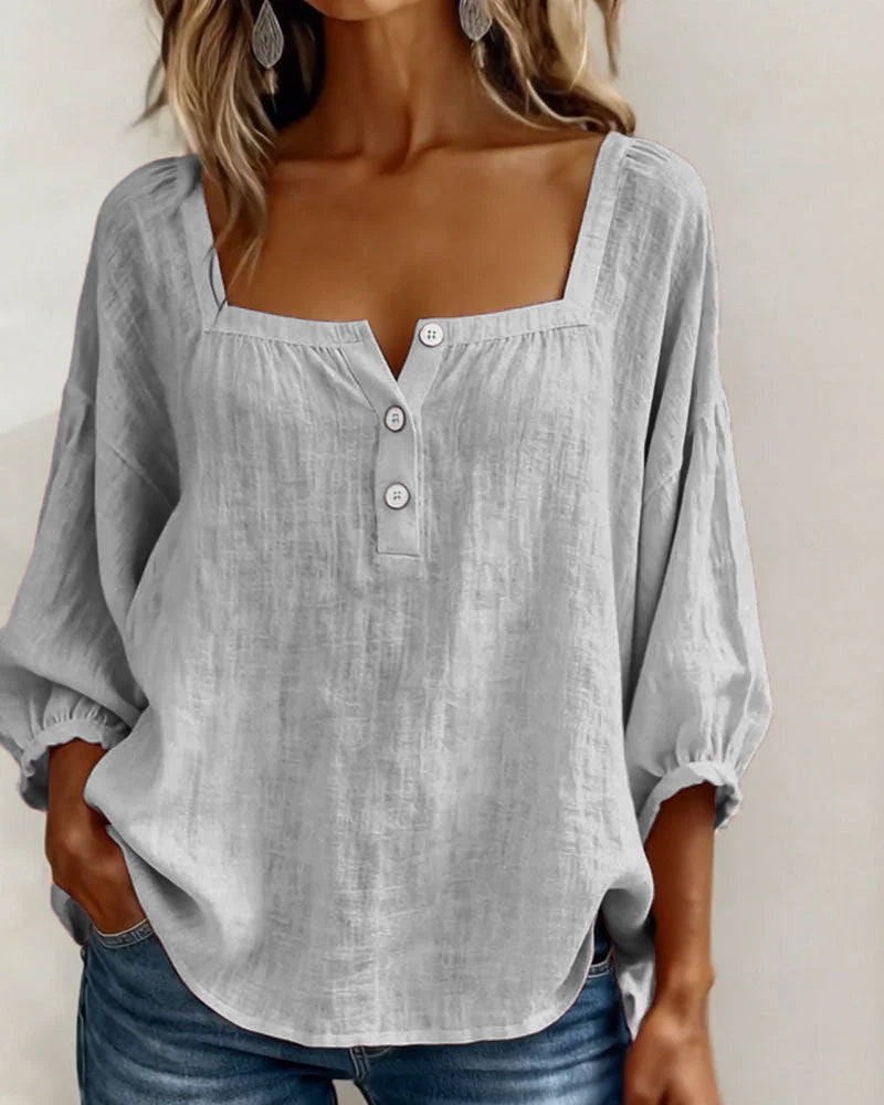 Elena | Elegant Ruffle Sleeve Blouse