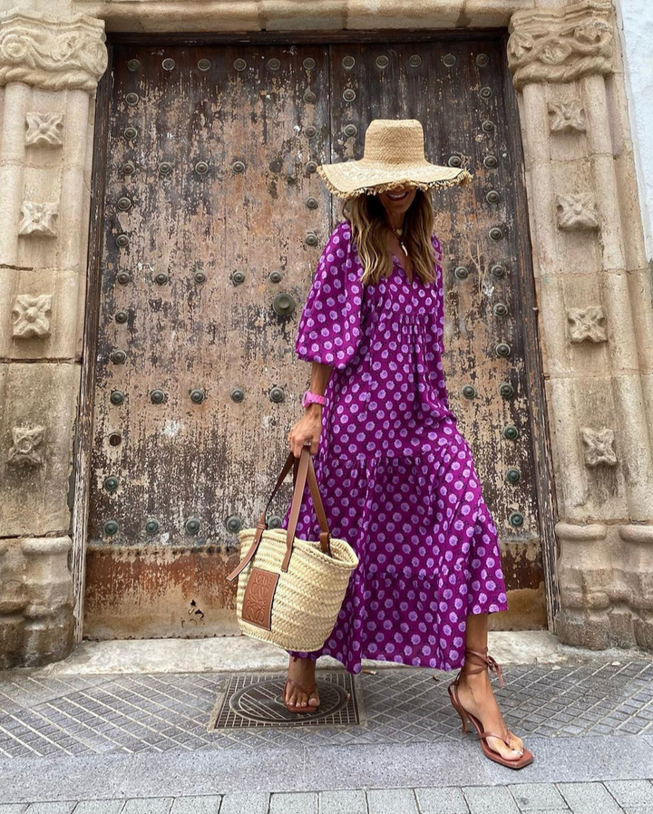 Elin | Boho Cotton Maxi Dress