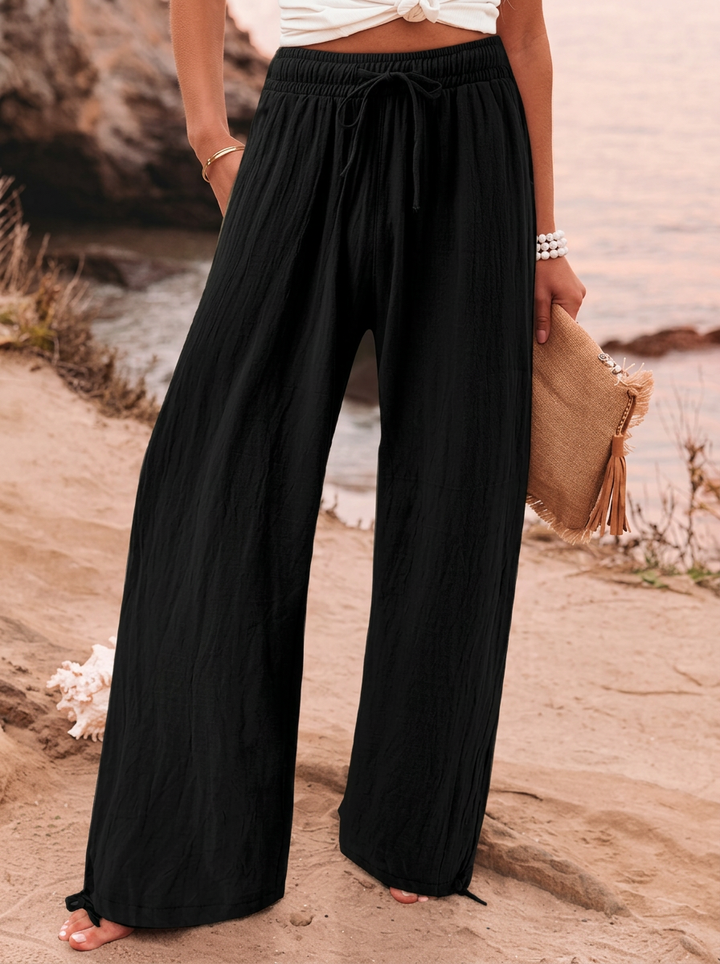 Women's Cotton And Linen Wide Leg Casual Pants