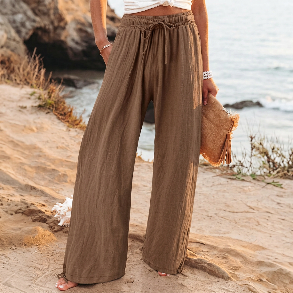 Women's Cotton And Linen Wide Leg Casual Pants