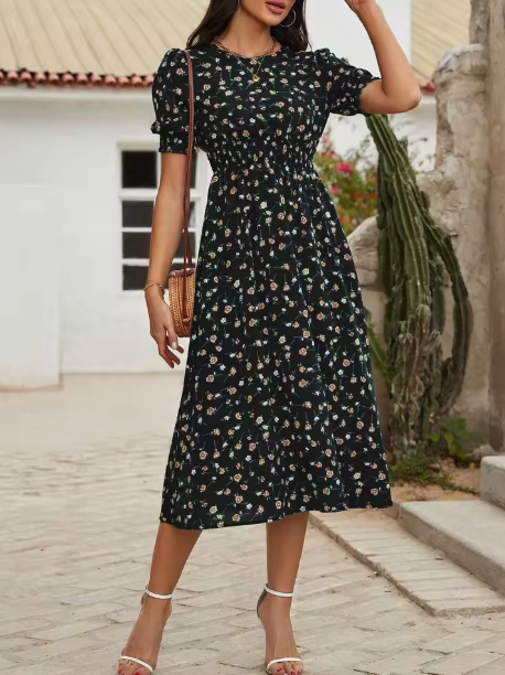 Celeste | Elegant Floral Midi Dress