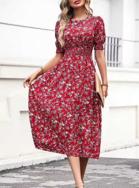 Celeste | Elegant Floral Midi Dress