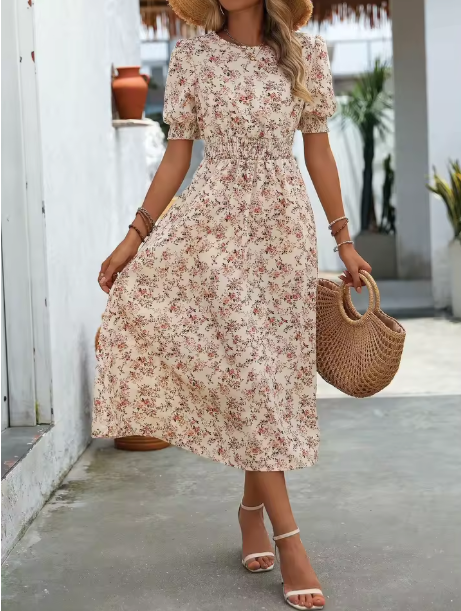 Celeste | Elegant Floral Midi Dress
