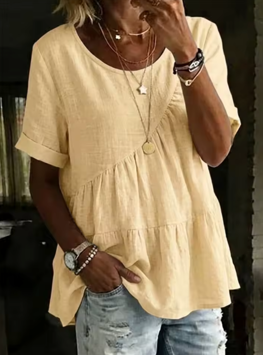 Rosalie | Relaxed Cotton-Linen Blouse