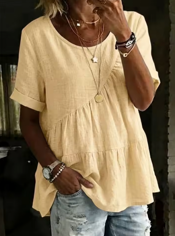 Rosalie | Relaxed Cotton-Linen Blouse