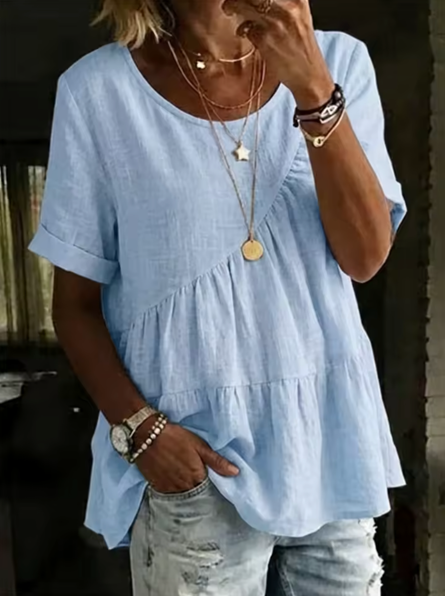 Rosalie | Relaxed Cotton-Linen Blouse