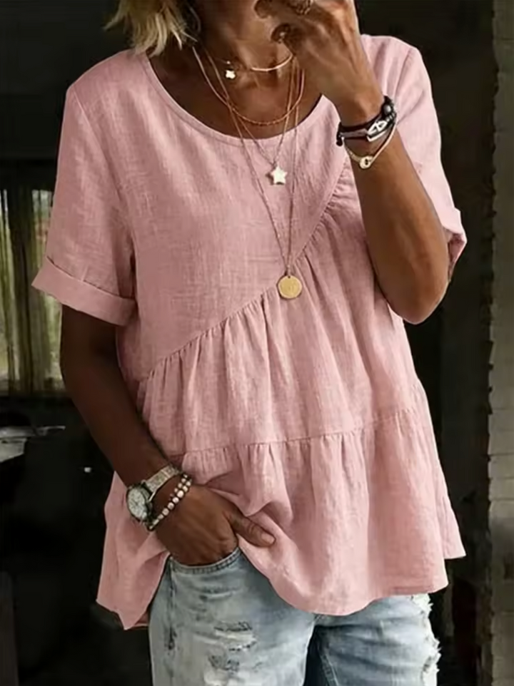 Rosalie | Relaxed Cotton-Linen Blouse