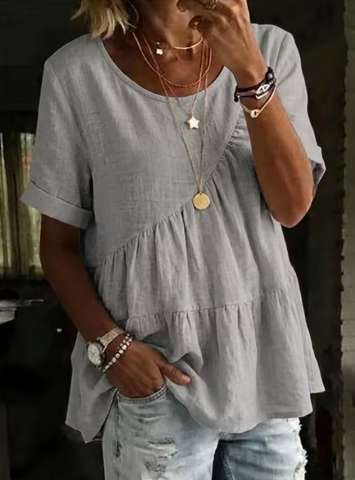 Rosalie | Relaxed Cotton-Linen Blouse