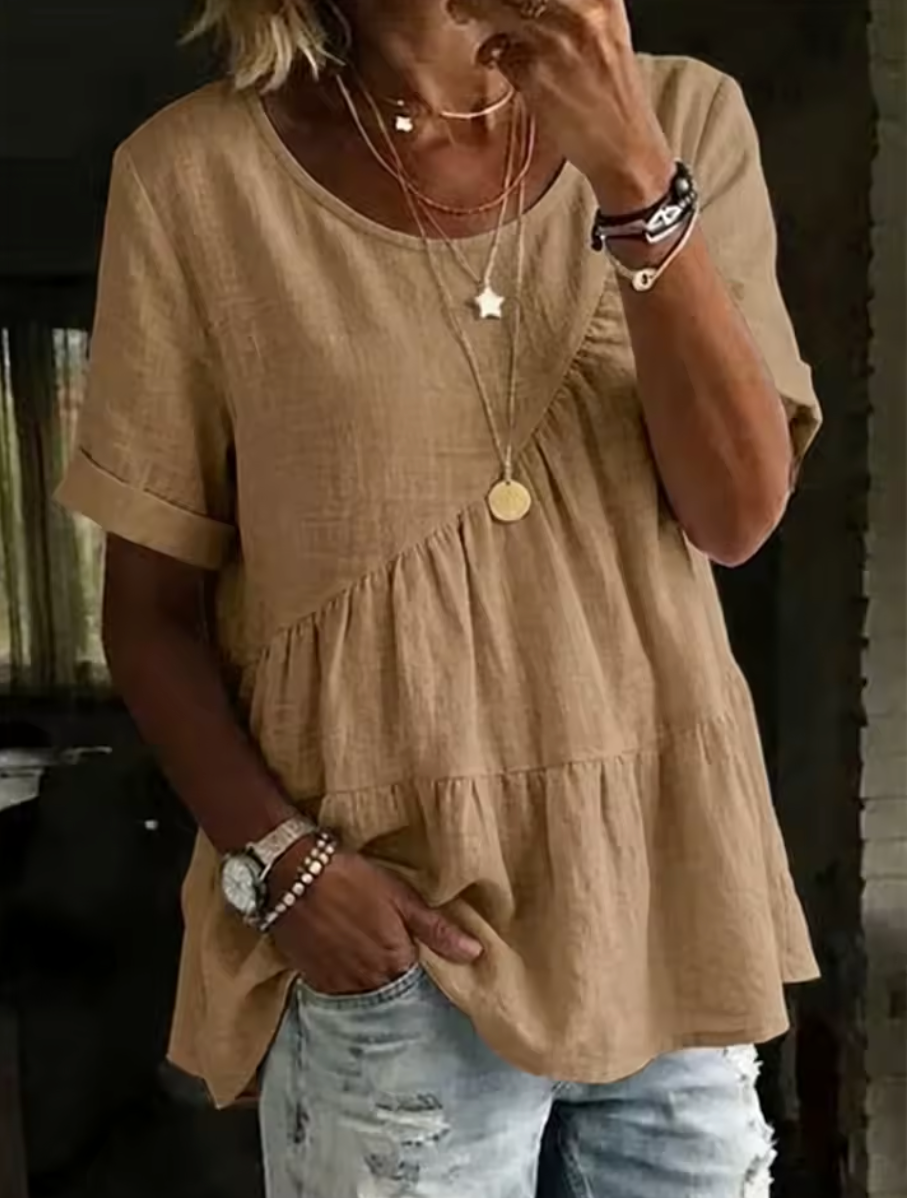 Rosalie | Relaxed Cotton-Linen Blouse