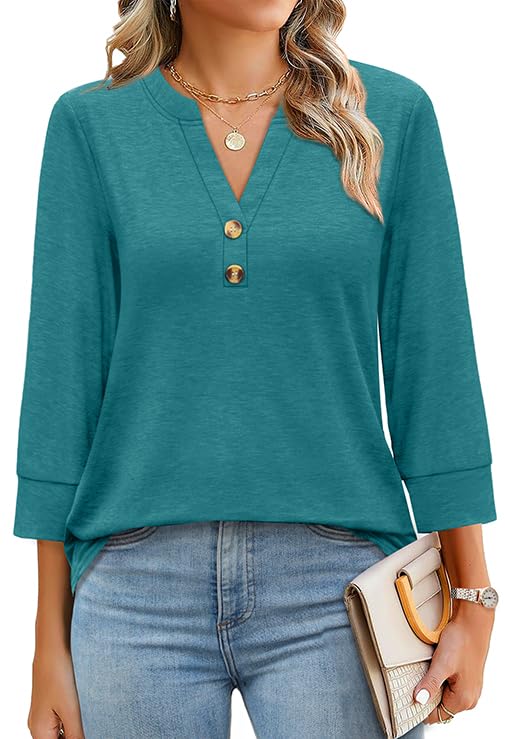 Floral Print Boho V-Neck Button Blouse