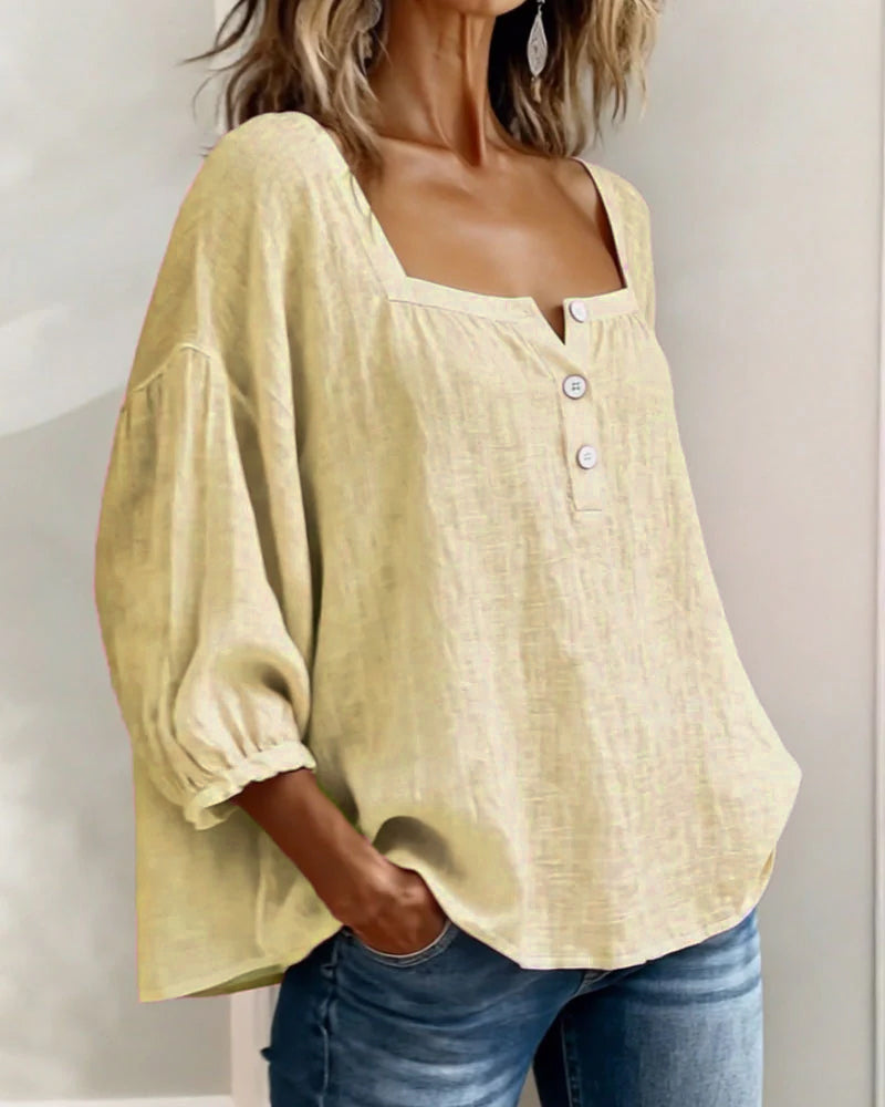 Elena | Elegant Ruffle Sleeve Blouse