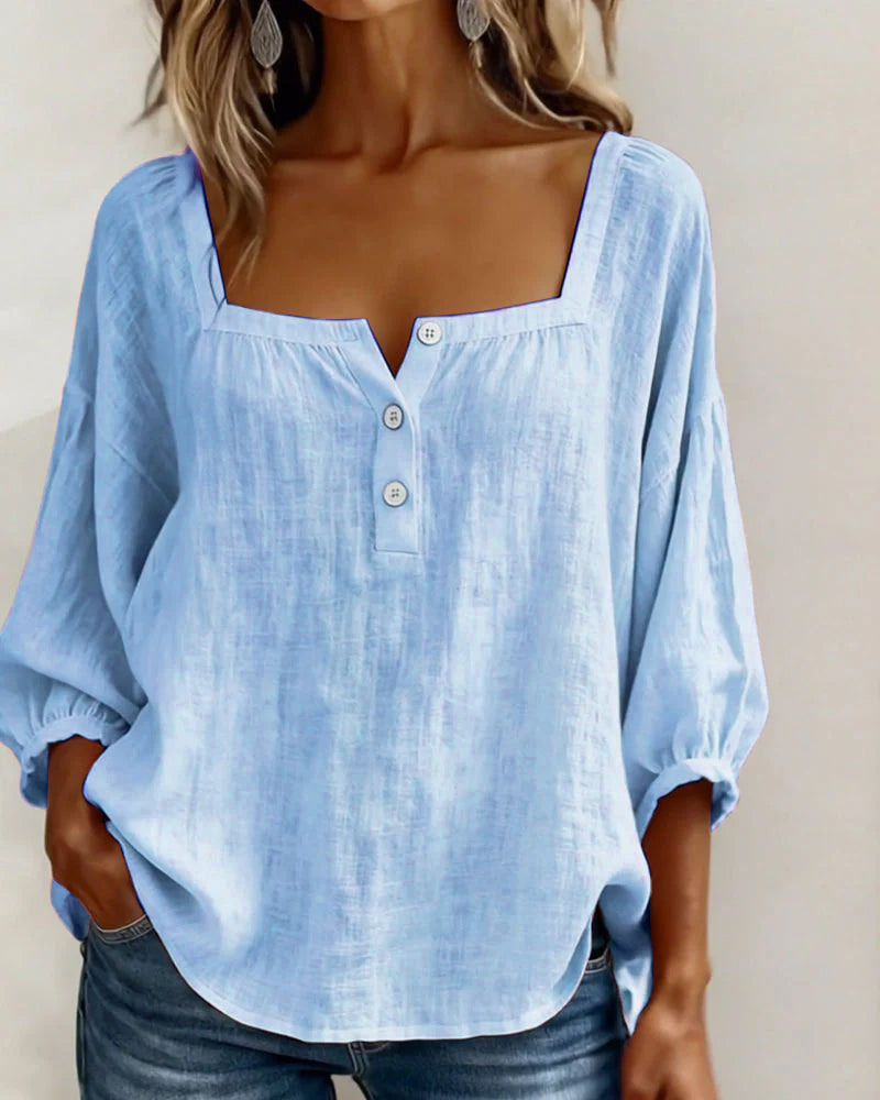 Elena | Elegant Ruffle Sleeve Blouse