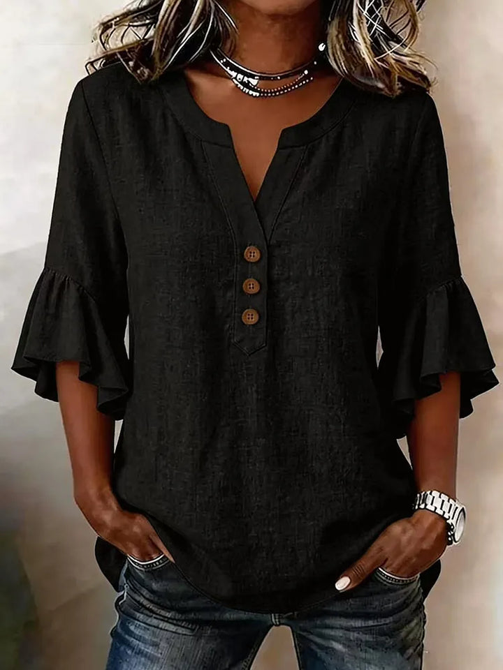 Mila | Elegant Ruffle Sleeve Blouse