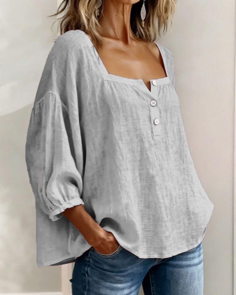 Elena | Elegant Ruffle Sleeve Blouse
