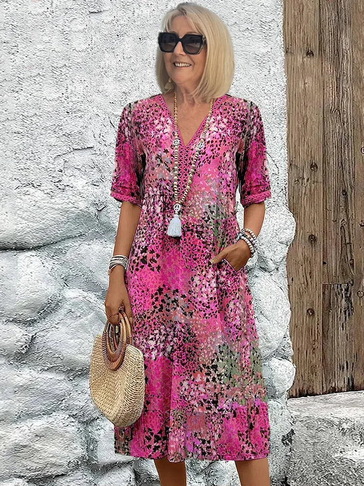 Fatima - Dress with Floral Design