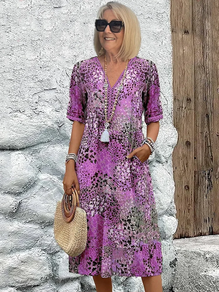 Fatima - Dress with Floral Design