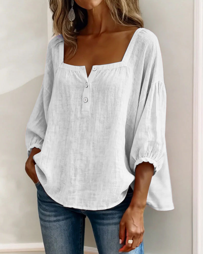 Elena | Elegant Ruffle Sleeve Blouse