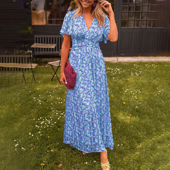 FREYJA™ – Classic V-Neck Dress